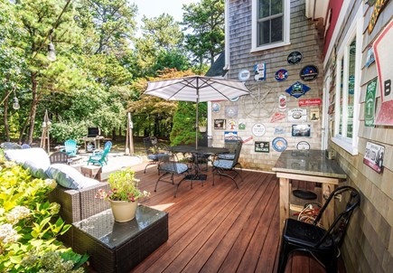 Brewster Cape Cod vacation rental - Deck with dining area, character and couch seating
