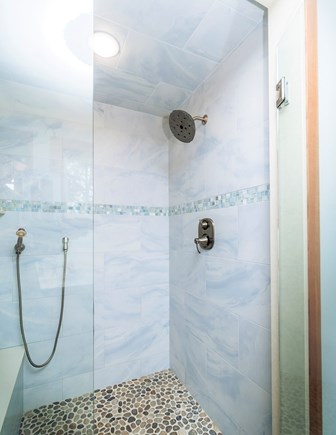 Brewster Cape Cod vacation rental - Walk in shower in upstairs king bedroom suite