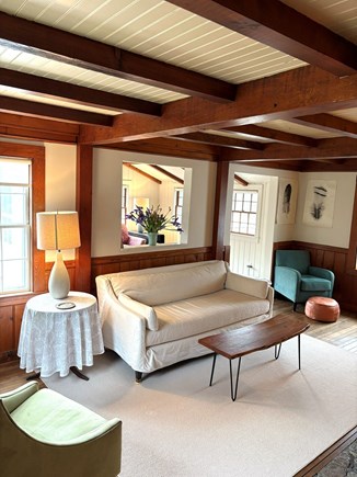 Brewster Cape Cod vacation rental - Living room opens to sunroom