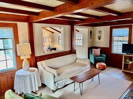 Brewster Cape Cod vacation rental - Living Room open to Sun Room.