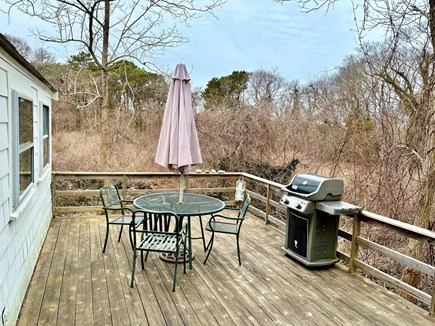 Brewster Cape Cod vacation rental - Back deck, very green in summer