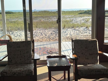 Truro, Beach Point Cape Cod vacation rental - Slider onto deck overlooking the Bay