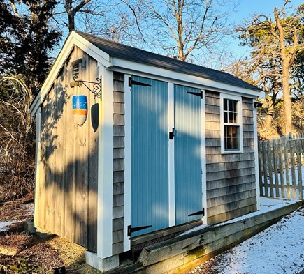 Eastham Cape Cod vacation rental - The shed is for your use with beach chairs and outdoor games.