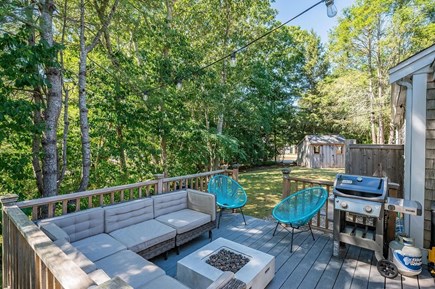 Brewster Cape Cod vacation rental - Back Deck (Weber Grill, Gas Fire Pit)