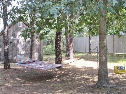 Eastham Cape Cod vacation rental - Back yard and hammock