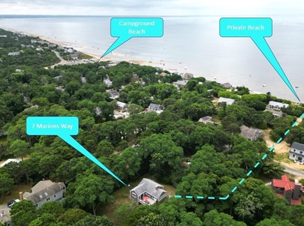 Eastham Cape Cod vacation rental - Aerial View with beaches