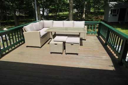 Eastham Cape Cod vacation rental - Great Back Deck with Dining and Seating Area