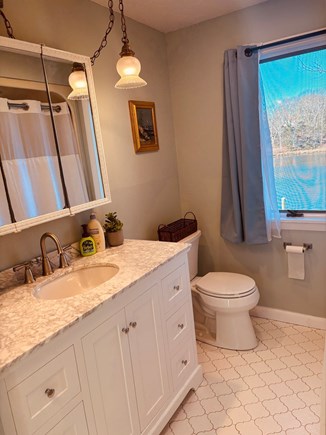 East Falmouth Cape Cod vacation rental - Full bath with shower 2nd floor with marble vanity great view