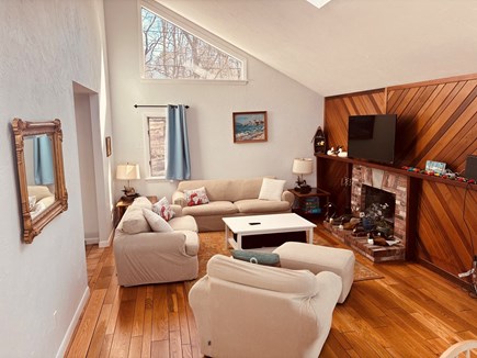 East Falmouth Cape Cod vacation rental - Expensive living area with smart TV and waterfront views