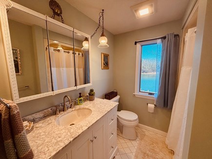 East Falmouth Cape Cod vacation rental - Full bath with shower 2nd floor with marble vanity great view