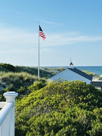 Dennis, Mayflower/Bayview Beach Cape Cod vacation rental - Neighbor’s view of the home from their deck.