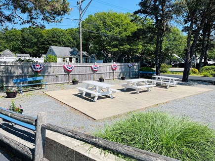 Yarmouth Cape Cod vacation rental - Picnic area with benches — relax, gather, and enjoy the outdoors!