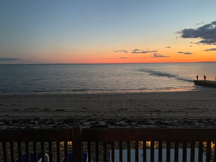 North Truro - Shore Road Cape Cod vacation rental - Sunset from the deck