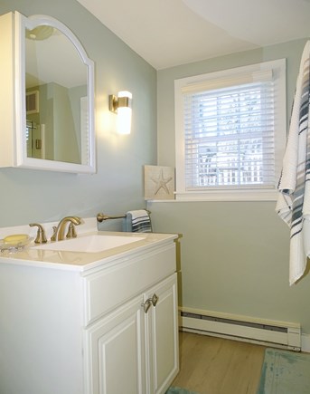 Eastham Cape Cod vacation rental - Lower level bathroom with glass shower 