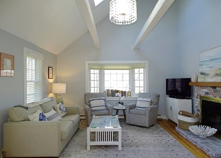 Eastham Cape Cod vacation rental - Lovely vaulted ceiling in bright living room 