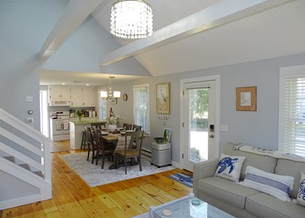 Eastham Cape Cod vacation rental - Living area opens to dining area and kitchen 
