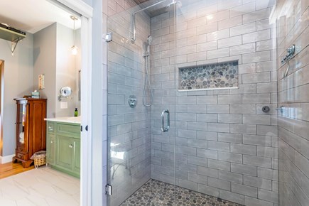 Wellfleet Cape Cod vacation rental - Second floor primary bathroom with custom shower