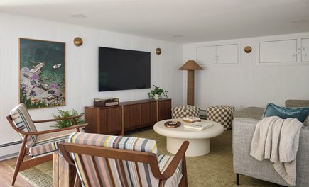 Falmouth Cape Cod vacation rental - Lower Level Living Space with 65 inch TV (and full bath)