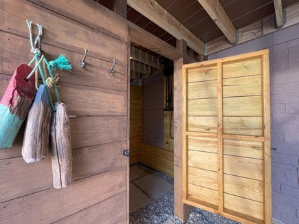 Falmouth Cape Cod vacation rental - Outdoor Shower under the deck