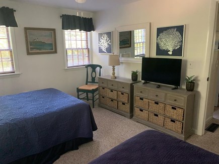 Chatham Cape Cod vacation rental - 3rd Bedroom with One Double and One Twin and TV