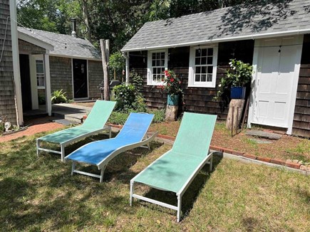South Orleans Cape Cod vacation rental - Chaise Lounges in Private Fenced Back Yard