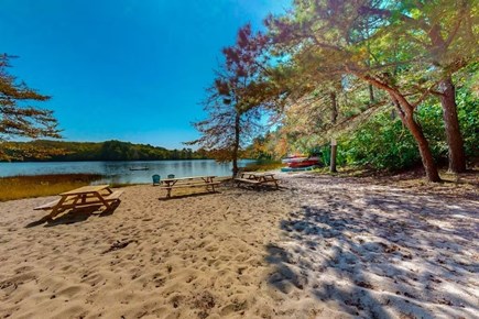 Brewster Cape Cod vacation rental - Greenland pond steps from the house offers swimming&canoeing