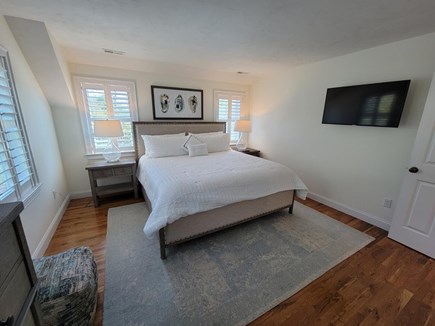 Chatham Cape Cod vacation rental - Master Bedroom with Wall Mounted TV