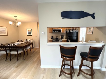 Brewster, BNEHJ Cape Cod vacation rental - Breakfast Bar and Dining Area