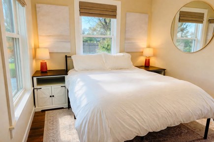 Barnstable Village Cape Cod vacation rental - Bedroom #1 has a Queen bed, two nightstands, closet and dresser