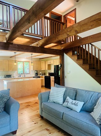 Eastham Cape Cod vacation rental - Open concept living room/kitchen with sleeping loft above
