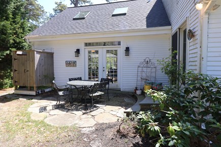 Brewster Cape Cod vacation rental - Dining area off living room plus outdoor shower for after beach