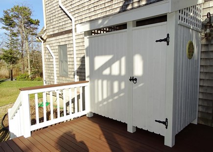 Eastham Cape Cod vacation rental - New outdoor shower on lower deck