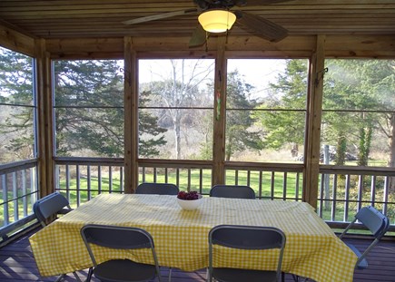Eastham Cape Cod vacation rental - Screened in porch off kitchen, adjacent to lower deck with grill