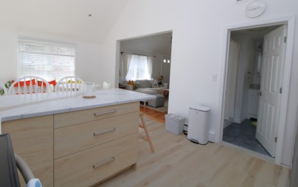 Orleans Cape Cod vacation rental - Kitchen looking to Family Room and Bathroom