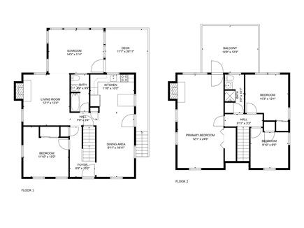 Sandwich Cape Cod vacation rental - Floor plan
