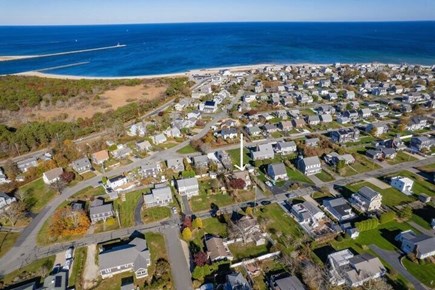 Sandwich Cape Cod vacation rental - Aerial facing Cape Cod Bay and entrance of canal