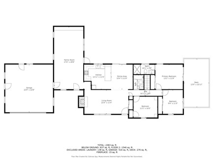 Centerville Cape Cod vacation rental - Mian level floor plan