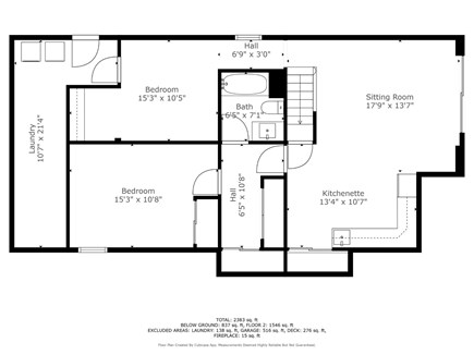 Centerville Cape Cod vacation rental - Basement level floor plan