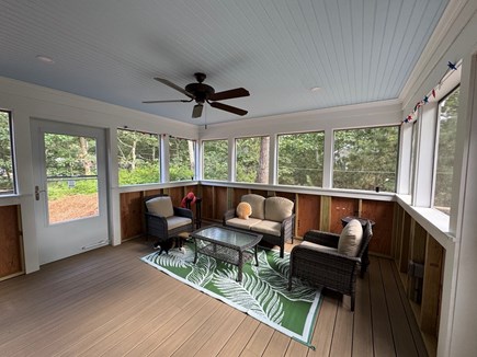 Eastham Cape Cod vacation rental - New summer 2025: screened in porch (different angle)