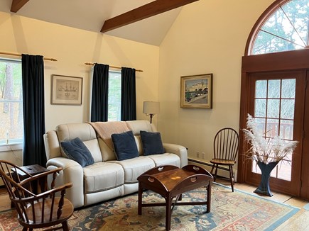 Eastham Cape Cod vacation rental - LR w/ TV & reclining sofa. Fr door to deck