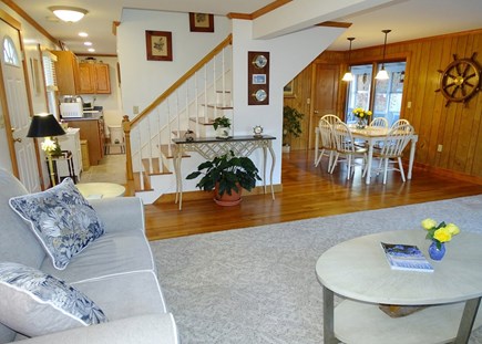 Chatham Cape Cod vacation rental - Living room opens to dining area and kitchen