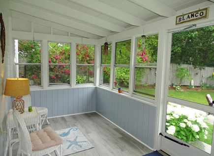 Chatham Cape Cod vacation rental - Lovely 3 season porch, overlooking the backyard