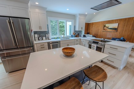 Falmouth Cape Cod vacation rental - Large, well-equipped kitchen open to the  breakfast nook and den.