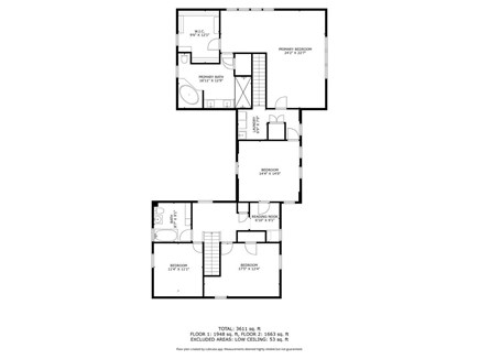 Harwich Cape Cod vacation rental - Second Floor Layout