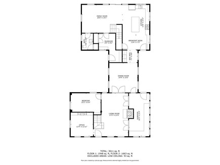 Harwich Cape Cod vacation rental - First Floor Layout