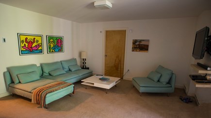 Wellfleet Cape Cod vacation rental - Media room with smart TV streaming services, and blue ray.