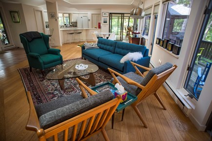 Wellfleet Cape Cod vacation rental - Great Room with adjacent balcony deck.