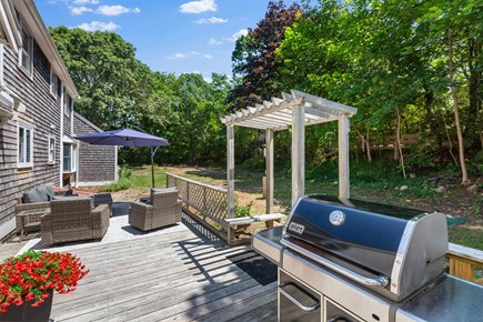 Truro Cape Cod vacation rental - Backyard view from deck