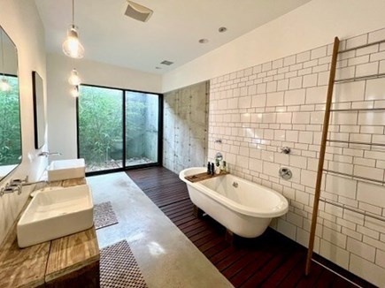 Wellfleet Cape Cod vacation rental - Spa bathroom with rain shower and soaking tub