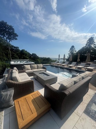 Chatham Cape Cod vacation rental - Fire Pit Area, Hot tub, Pool over looking Nantucket Sound